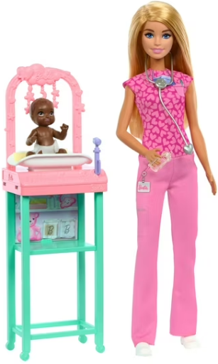Barbie Baby Doctor Doll with Blonde Fashion Doll Deal