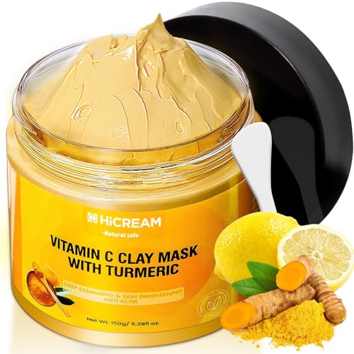 Hicream 5.29-Ounce Turmeric Vitamin C Clay Facial Mask