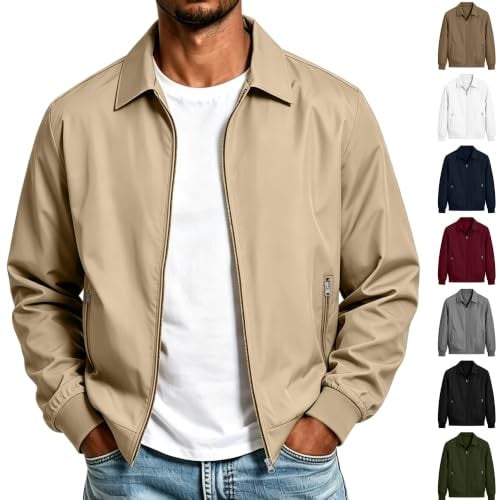 Lightweight Jacket Lapel Collared Coat