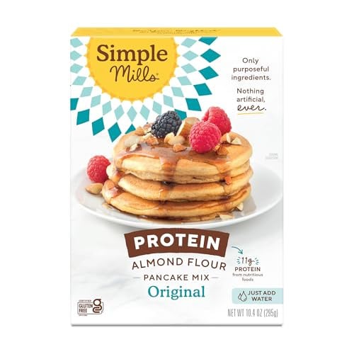 Simple Mills Just Add Water Almond Flour Pancake Mix, Original Protein, Gluten Free, 10.4 Ounce Deal