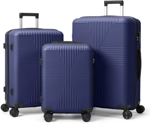 Ktaxon 3 Piece Hardside Luggage Set with 360° Spinner Wheels Deal