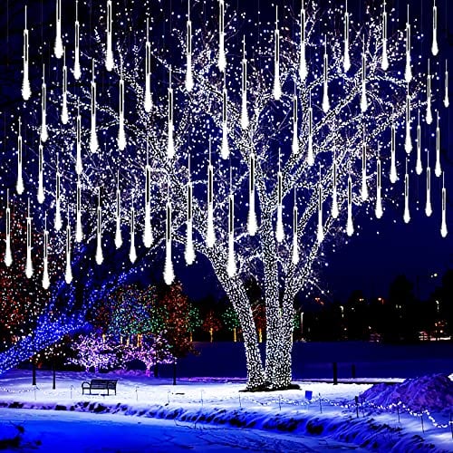 16-Tube 19.6' Waterproof LED Meteor Shower Lights (White) Deal
