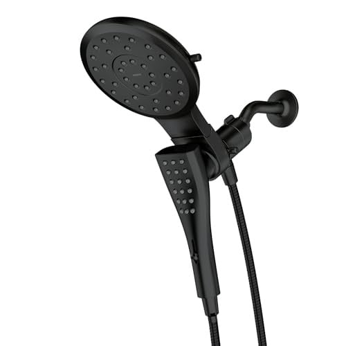 Moen Verso Matte Black Shower Head Combo 8-Function 7” Rain + Handshower, 72” Hose Deal