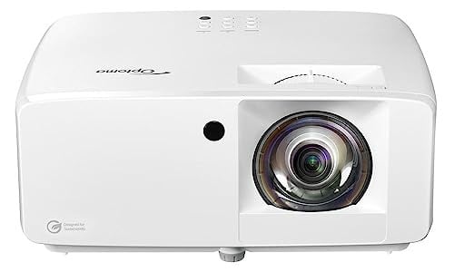 Optoma GT2100HDR Compact Short Throw Laser Home Theater and Gaming Projector 4200 Lumens 1080p