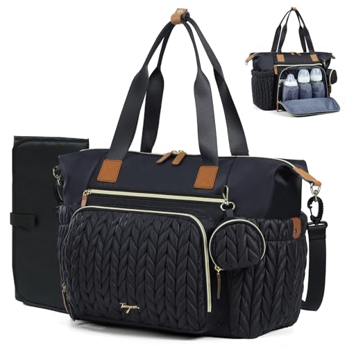 Amazon Large Diaper Bag Tote with Changing Pad and Pacifier Case