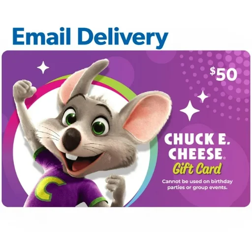 $50 Chuck E. Cheese Gift Card