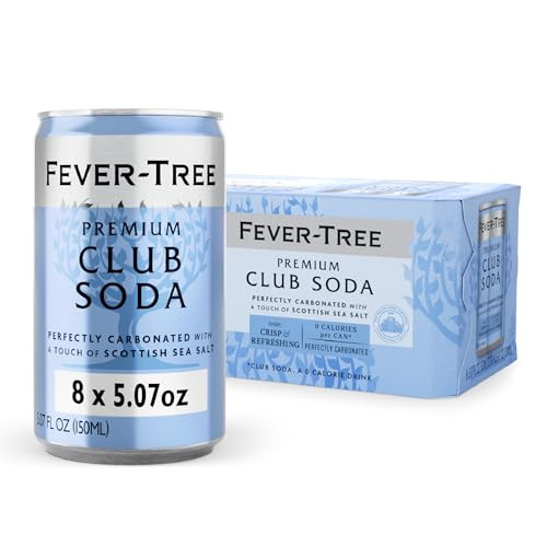 8 Pack of Fever-Tree Club Soda, 5.1 Fl Oz Cans 