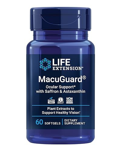 Life Extension Ocular Support with Saffron & Astaxanthin 60-Count