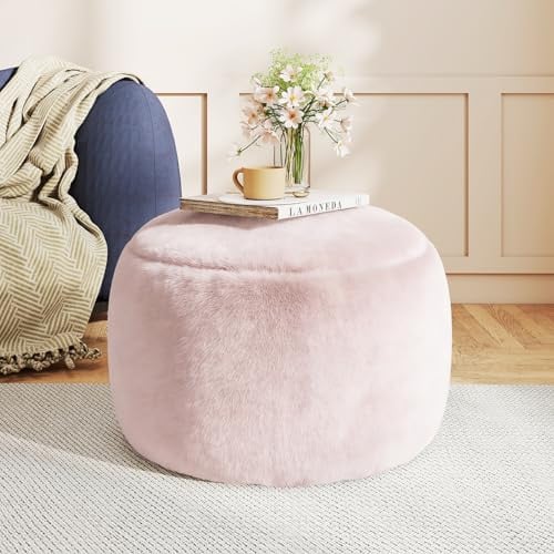 Gericco 20" Round Stuffed Pouf Ottoman Deal