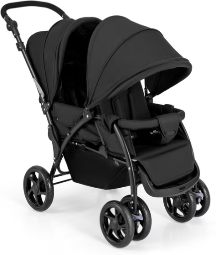 Costway Double Stroller Foldable Baby Twin Lightweight Travel Stroller Infant Pushchair Black