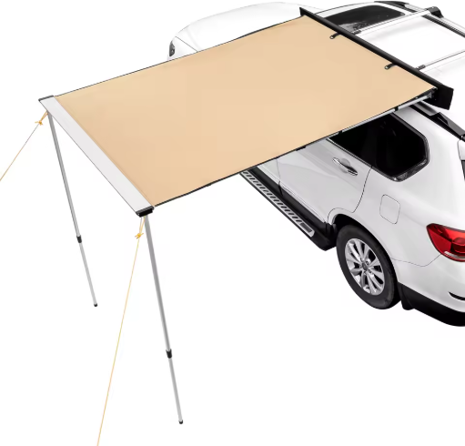 SucceBuy Vehicle Awning Retractable Car Side Awning With Waterproof Storage Bag