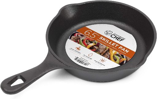 Commercial CHEF Cast Iron Skillet 6.5"