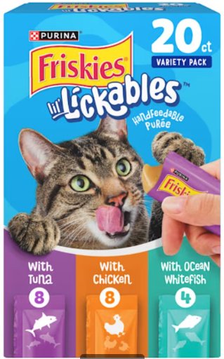 Purina Friskies Lil' Lickables Cat Treats Variety Pack, 80 Tubes Deal