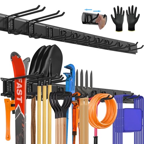 All-Metal Garage Tool Organizer Wall Mount (48", 64", 96")