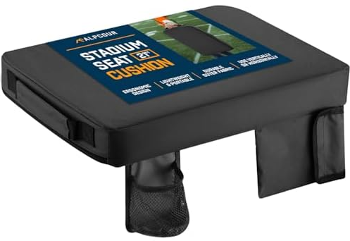 Alpcour Extra Thick Stadium Seat Cushion (Black)