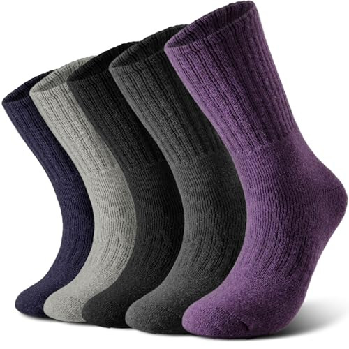 5-Pairs Nimalpal Women's Wool Hiking Socks