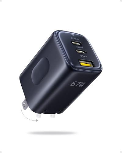 Baseus PICOGO 67W 3-Port USB-C Fast Charging Block with Foldable Plug