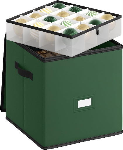 SONGMICS Christmas Ornament Storage Box 64 Slots