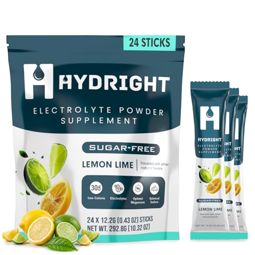 Electrolyte Powder Packets Lemon Lime Sugar-Free Hydration Drink Mix Deal