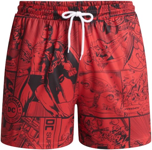 DC Comics Men's Superman Graphic Mesh Shorts w/ Pockets