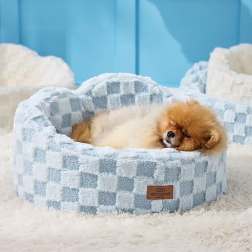 Joydeco Washable Cloud Dog Bed for Small Dogs & Cats w/ Orthopedic Foam and Removable Checkered Plush Pad Deal