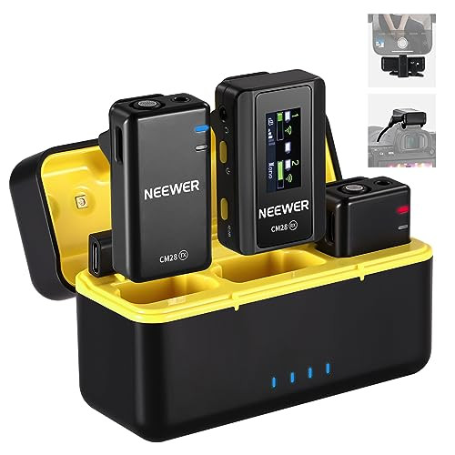 Wireless Lavalier Microphone (1 RX + 2 TX + Charging Case, 48KHz/16Bit)