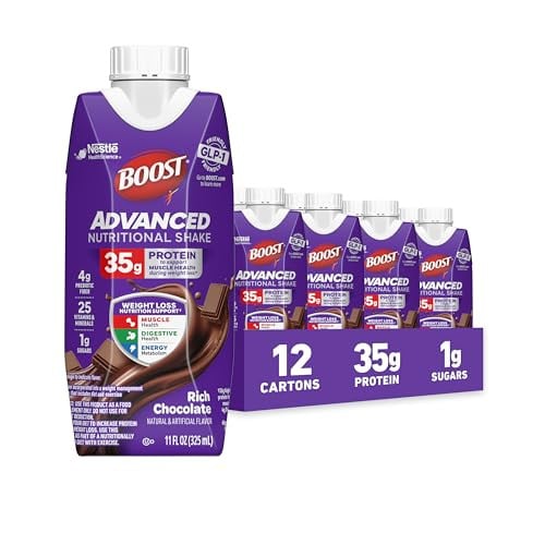 BOOST Advanced Nutritional Protein Shake 12-Pack 11-Oz 35g Protein (Rich Chocolate) Deal