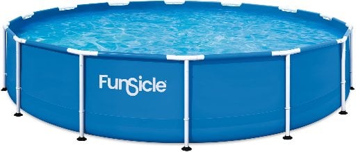 Funsicle 14' x 33" Above Ground Swimming Pool Round Metal Frame w/ FiltraBoost 800S Pump & AutoSkimmer Deal