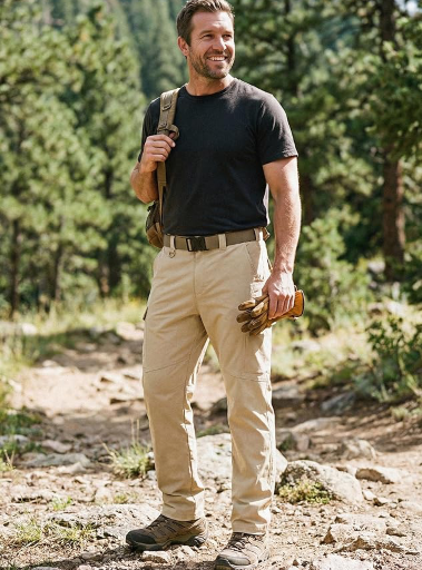 Libin Water Resistant Stretch Cargo Pants - Many Color Options Deal