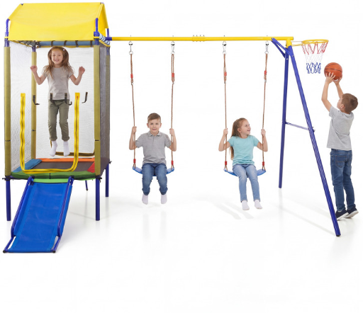 Costway 5-in-1 Kids Backyard Swing Set Deal