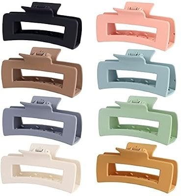 CHANDAT 4.1 Inch Large Hair Clips 8 Pcs Square Claw Clips Deal