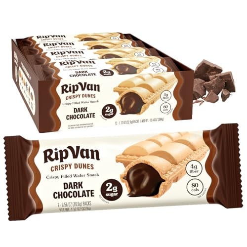 Rip Van Crispy Dunes Vegan Dark Chocolate Wafer Sticks 12-Pack