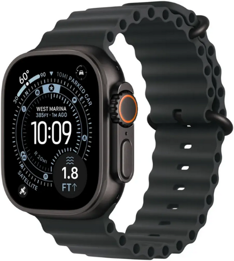 Open-Box: 49mm Apple Watch Ultra 3 GPS + Cellular Smartwatch Titanium Case w/ Black Ocean Band Deal