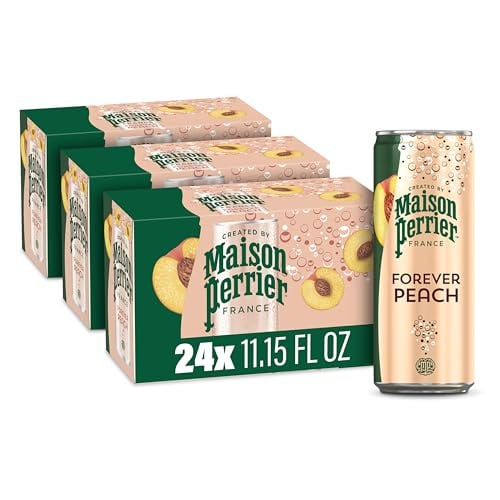 Maison Perrier Forever Peach or Grapefruit Flavored Sparkling Water, 11.15 Fl Oz Cans, 8 Count, 3 Pack (24 cans) Deal