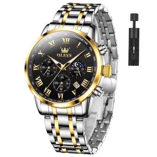 OLEVS Men's Stainless Steel Analog Quartz Watch Deal