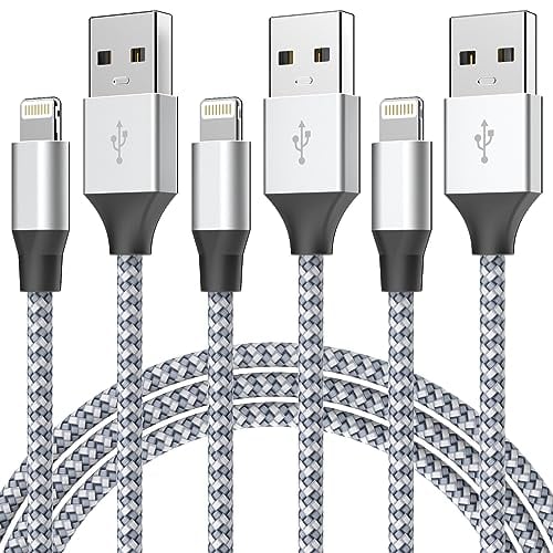 Durable iPhone Charger Cord 6FT 3-Pack Deal