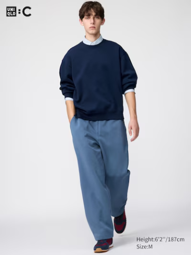 UNIQLO C Wide Sweatpants Mens Blue