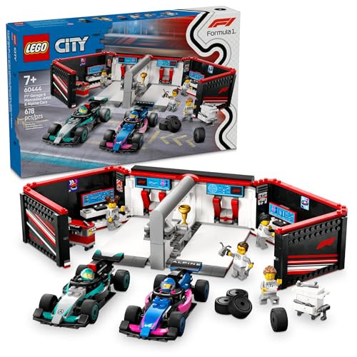 LEGO City: Formula 1 - F1 Garage & Mercedes-AMG & Alpine Cars (60444, 678-Piece)