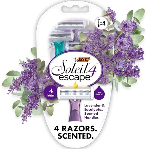 4-Pack BIC Soleil 4 Escape Women's Disposable Razors (Lavender & Eucalyptus) Deal
