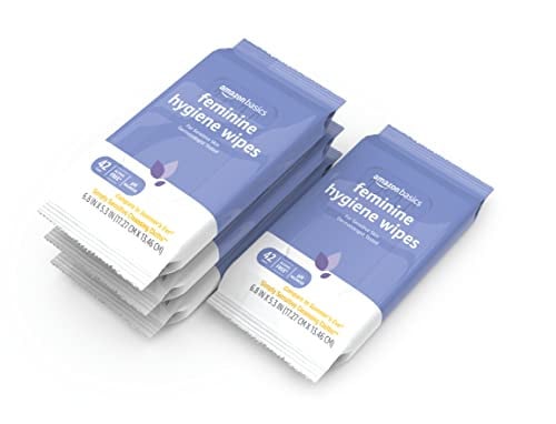 Amazon Basics Flushable Feminine Hygiene Wipes 168 Count Deal