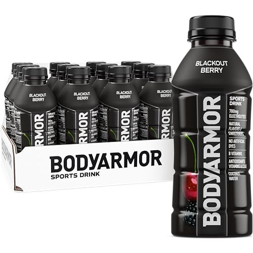 BODYARMOR Sports Drink Blackout Berry 16 Fl Oz (Pack of 12)