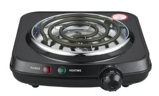 Mainstays 1100W Single Coil Electric Hot Plate, 1100W
