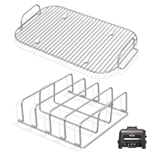 2pc Rib Rack & Roast Smoke Rack for Ninja Woodfire XL OG800/OG900 Series Smokers Deal