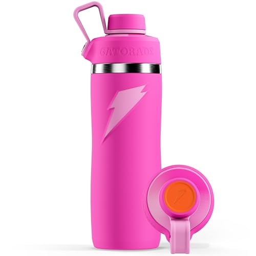 Gatorade 'Overtime' 22oz Stainless Steel Water Bottle, Twist Cap, Pink Deal