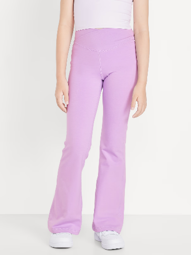 Old Navy High-Waisted PowerChill Crossover Flared Leggings for Girls Deal