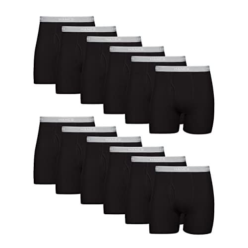 Hanes Men's Underwear Boxer Briefs 12-Pack