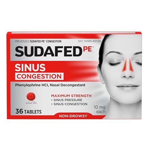Sudafed PE Sinus Congestion Maximum Strength Decongestant 36-Count Deal