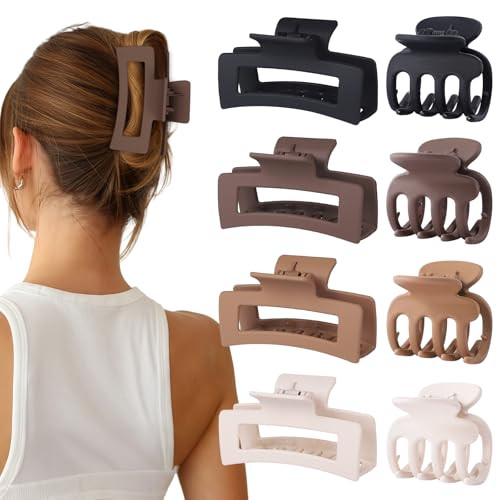 Medium Hair Clips 8-Pcs