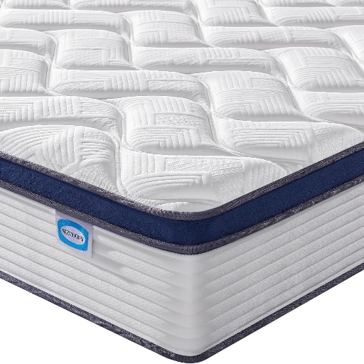 SEZMOONSI Hybrid Full Mattress with Memory Foam & Pocket Springs