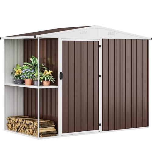DWVO Outdoor Storage Shed 8x4FT with Rack Deal